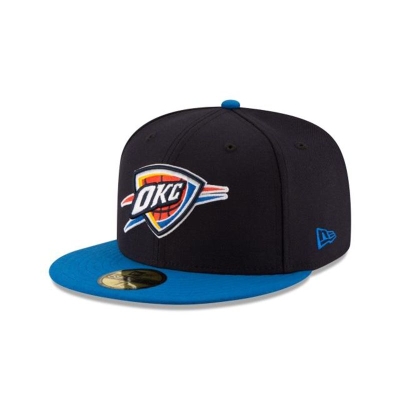 Blue Oklahoma City Thunder Hat - New Era NBA 2Tone 59FIFTY Fitted Caps USA5281064